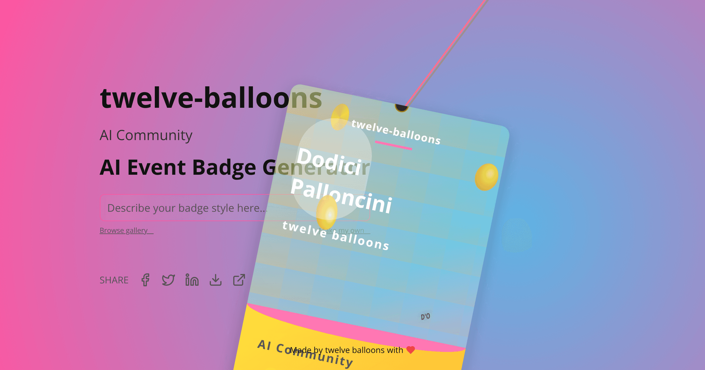 Badge visualization