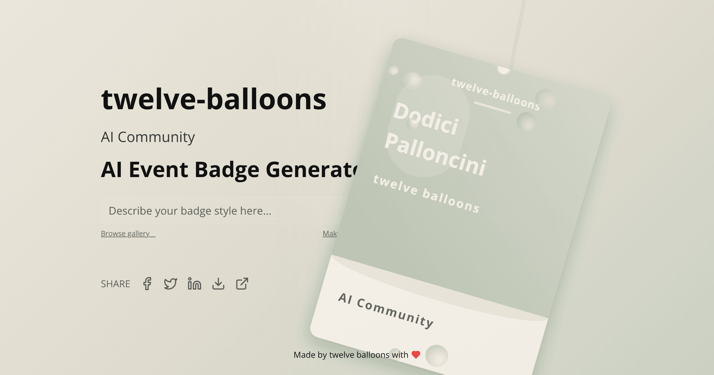 Badge visualization