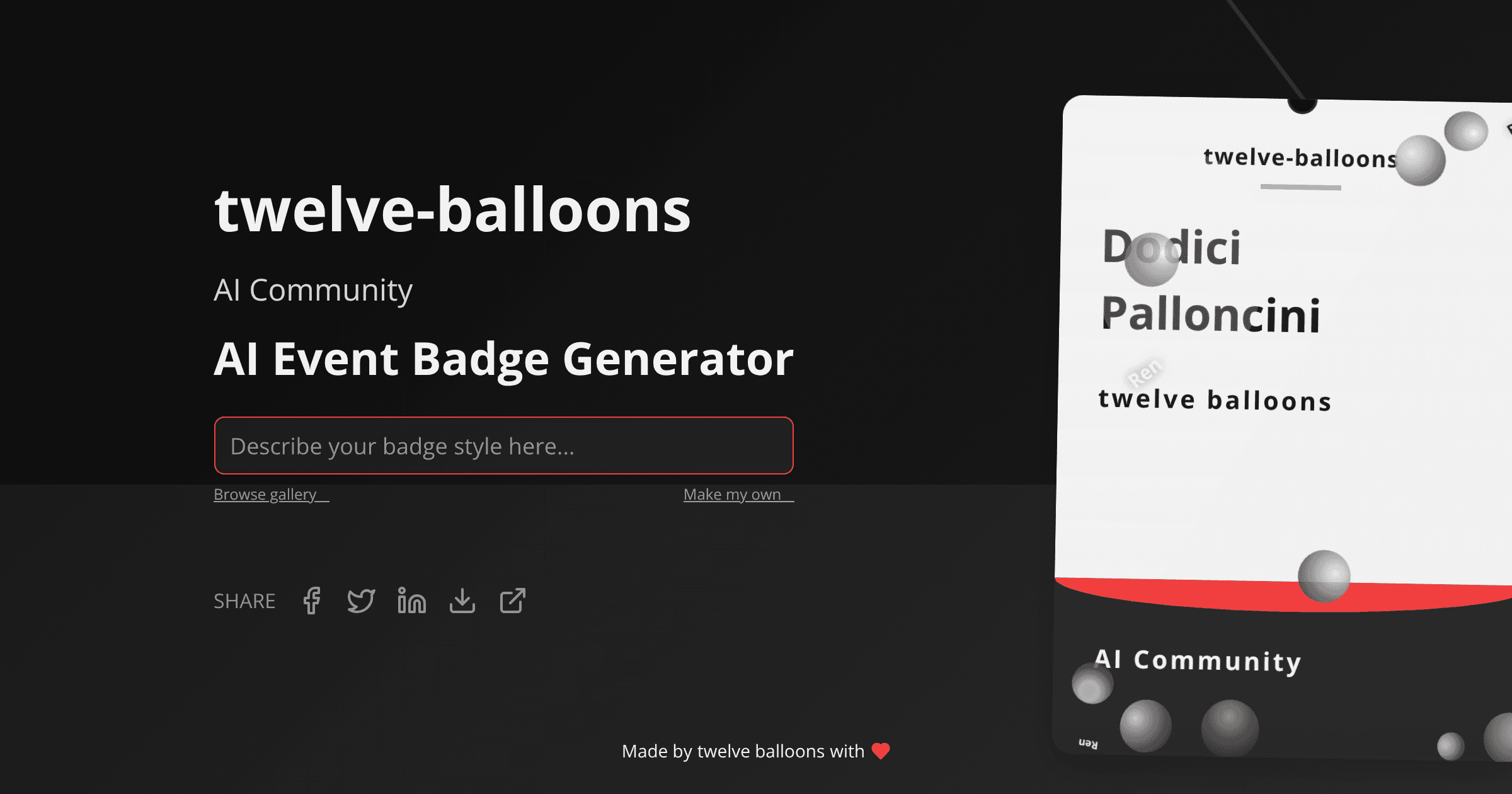 Badge visualization