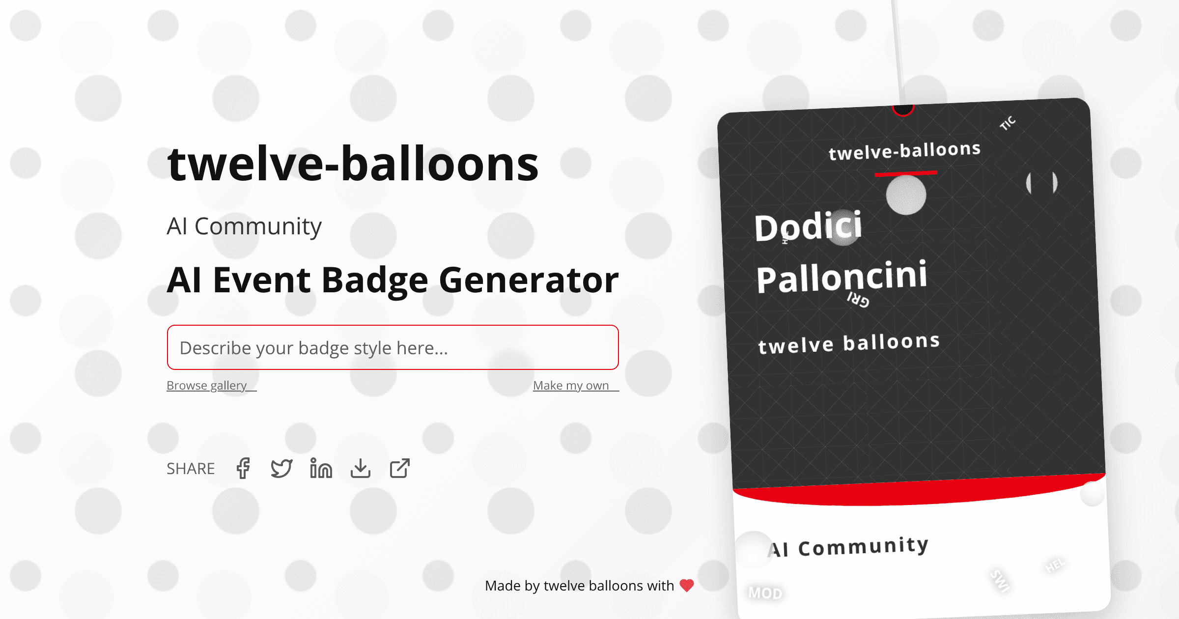 Badge visualization