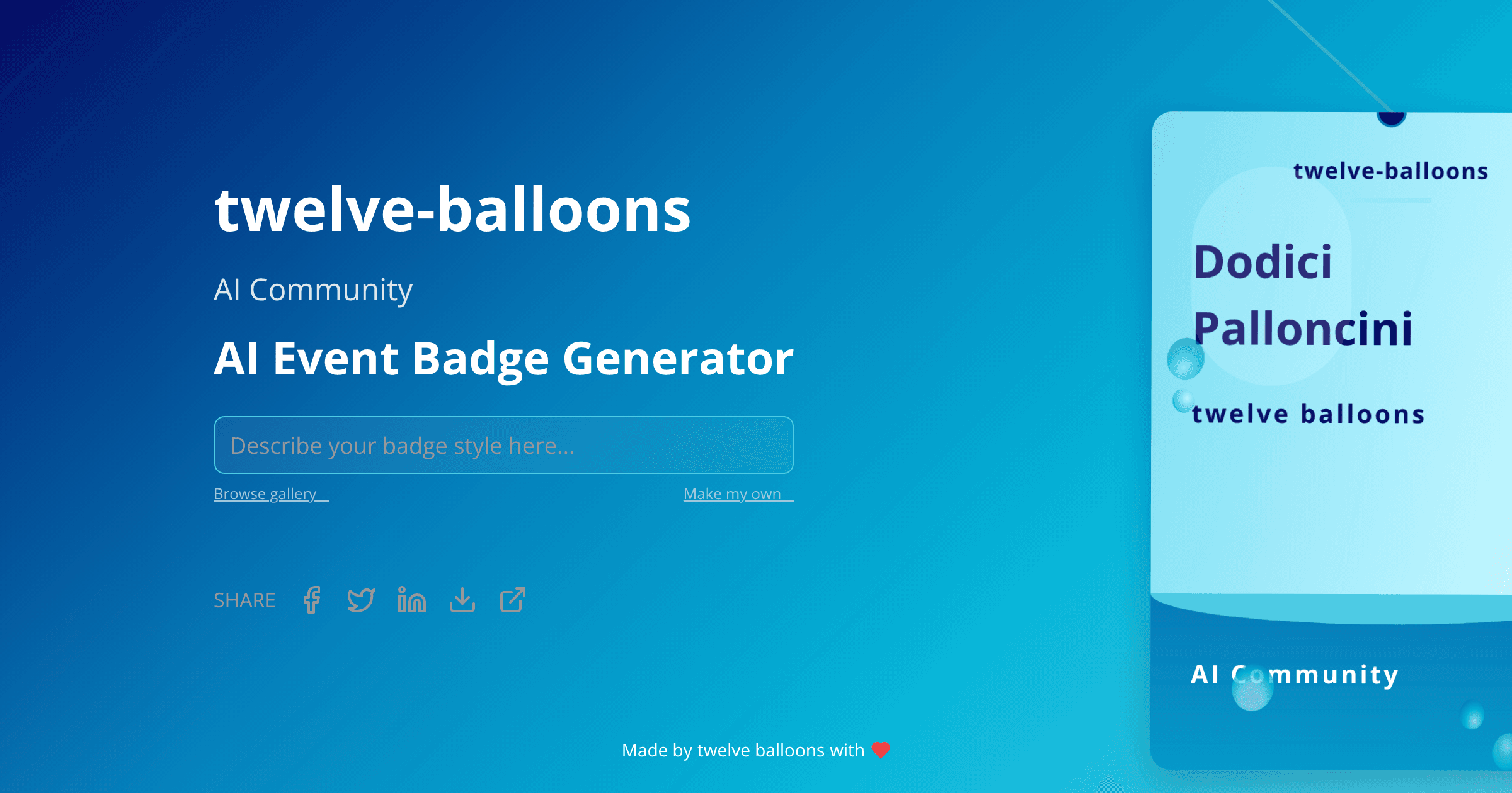 Badge visualization