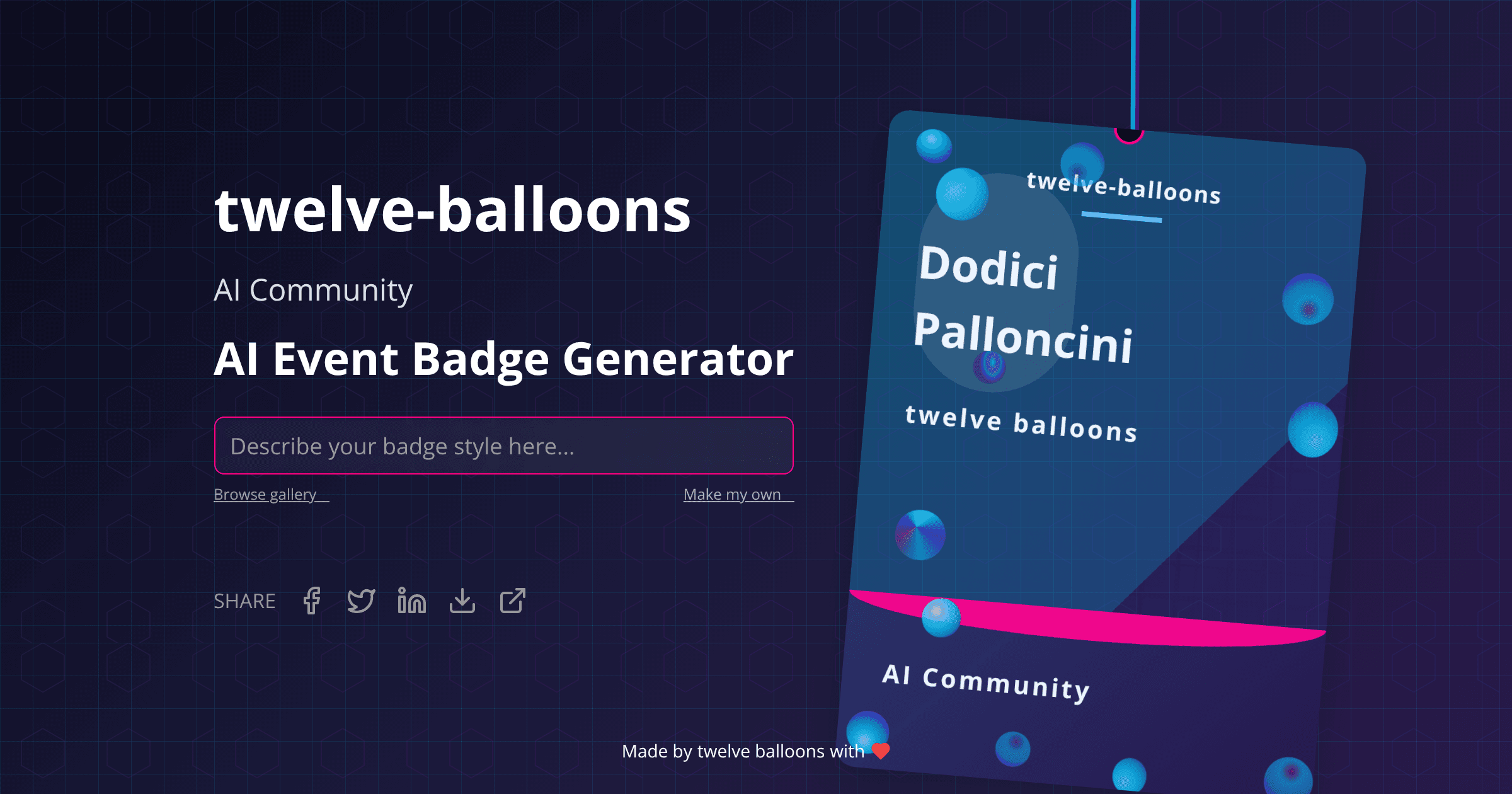 Badge visualization