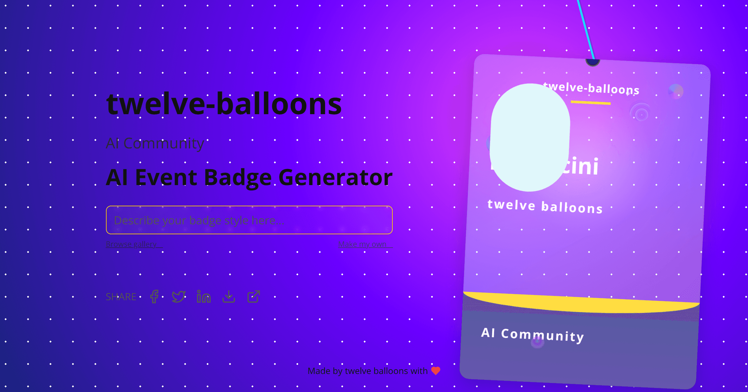 Badge visualization