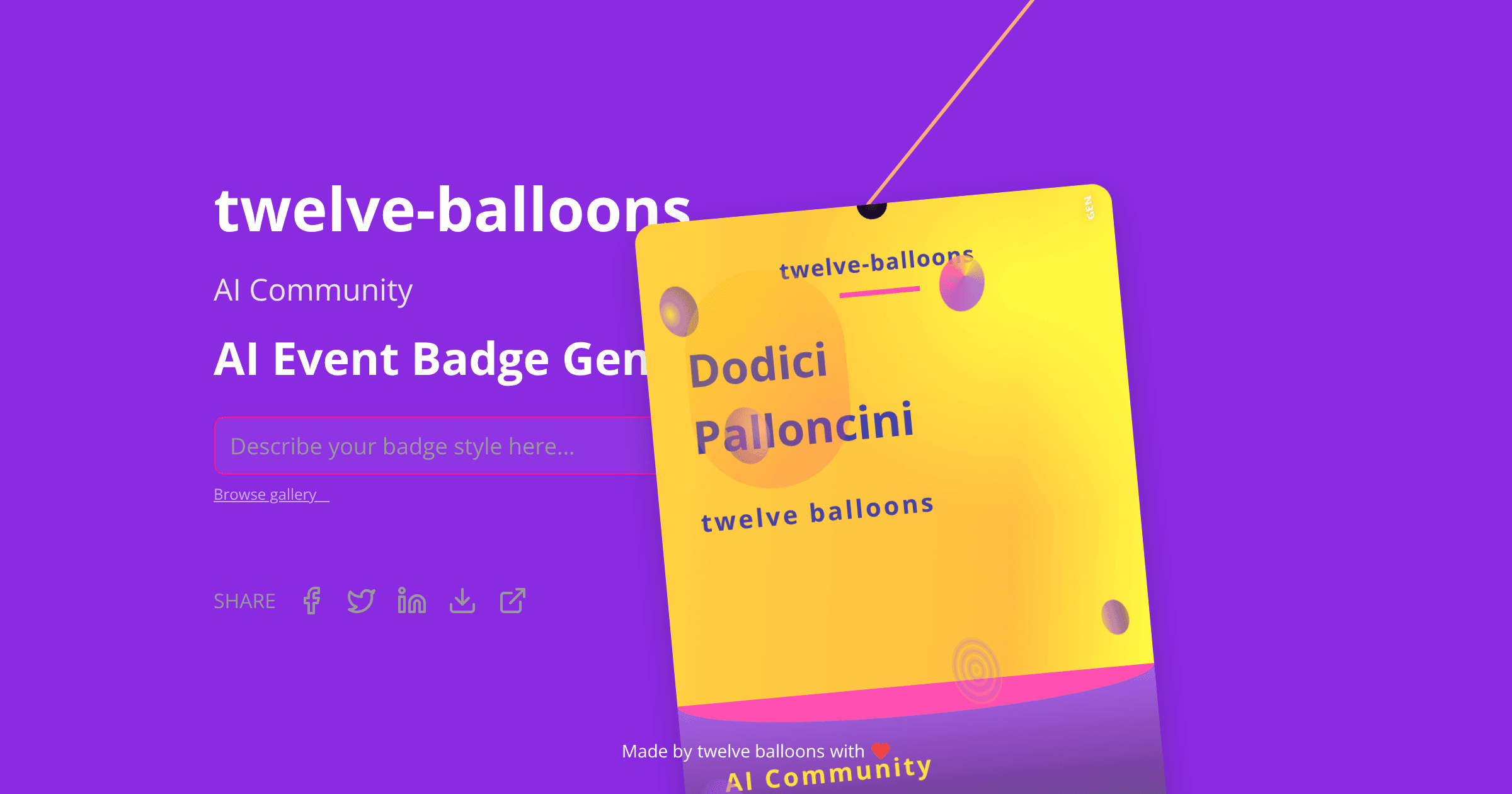 Badge visualization