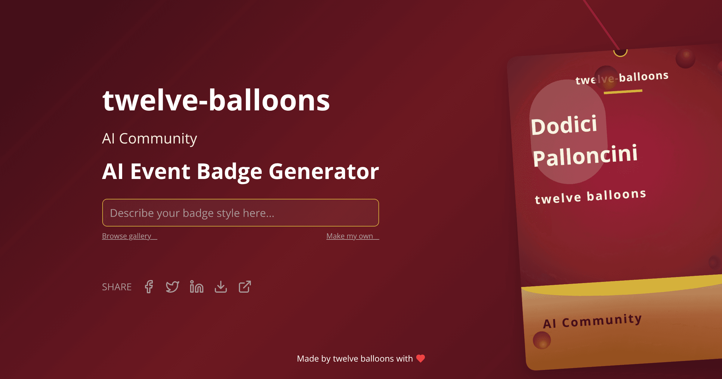 Badge visualization