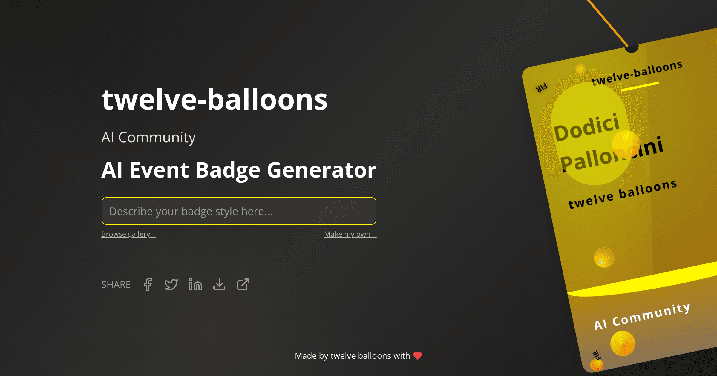 Badge visualization