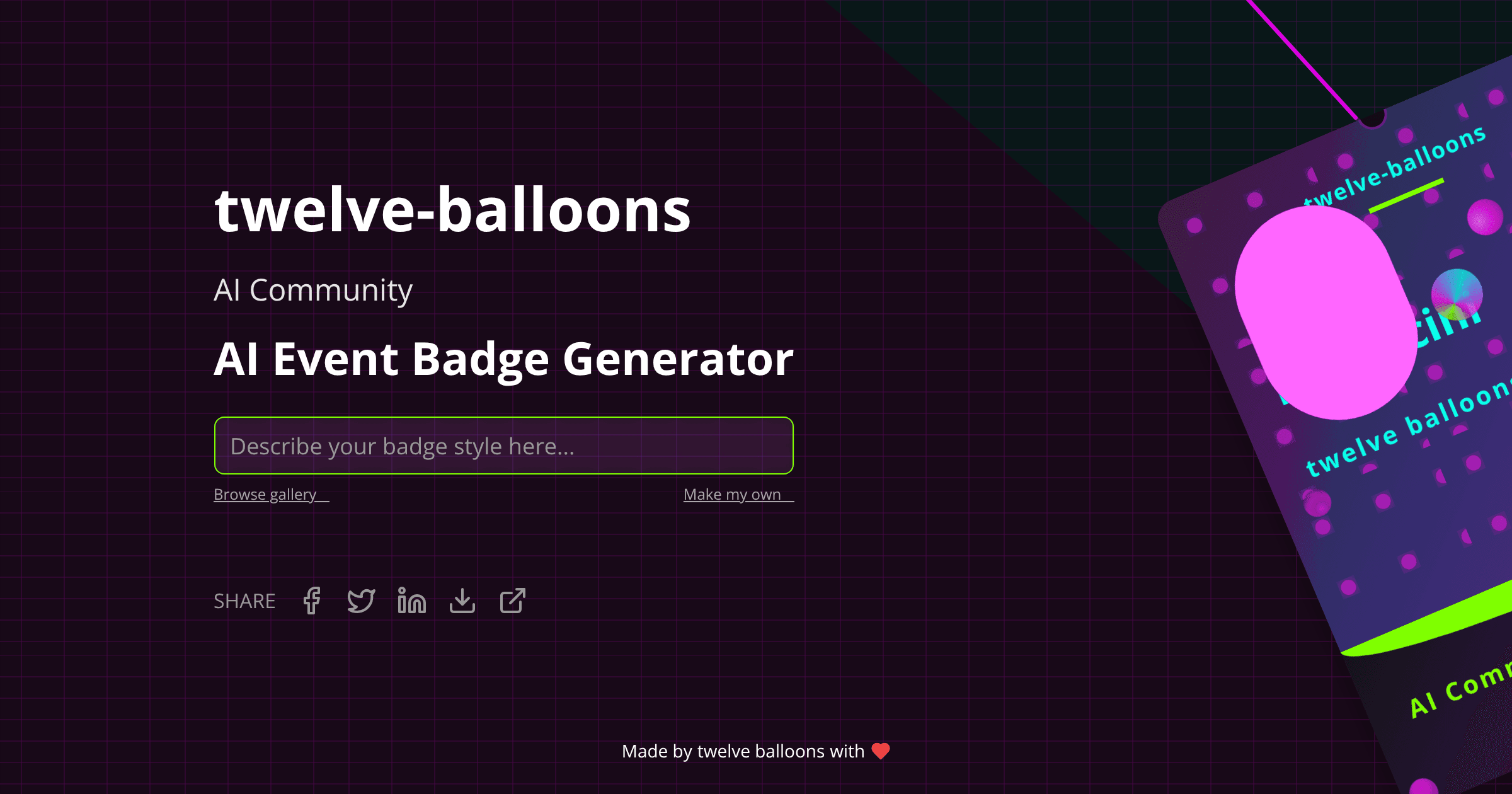 Badge visualization