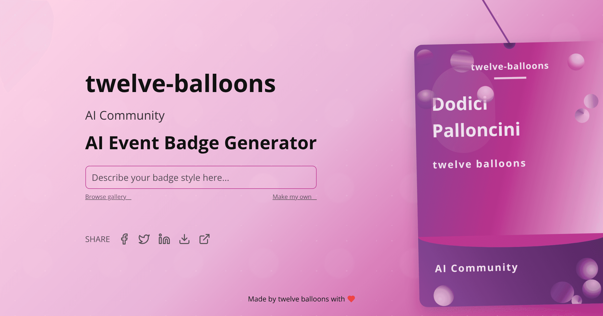 Badge visualization